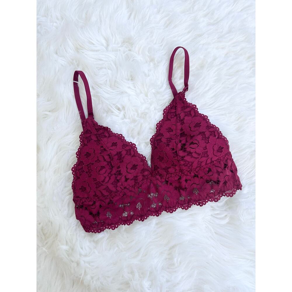 Momanda Maternity/Nursing Lace Bralette in Burgundy